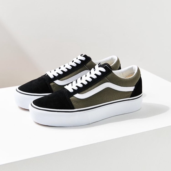 vans old skool platform sneaker olive